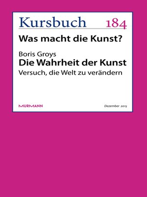 cover image of Die Wahrheit der Kunst